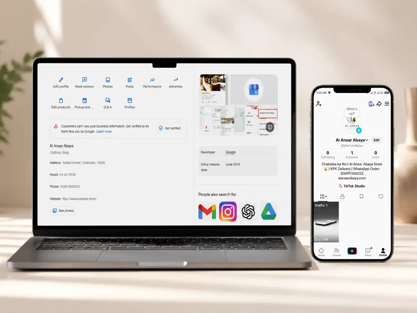 Google Business & TikTok